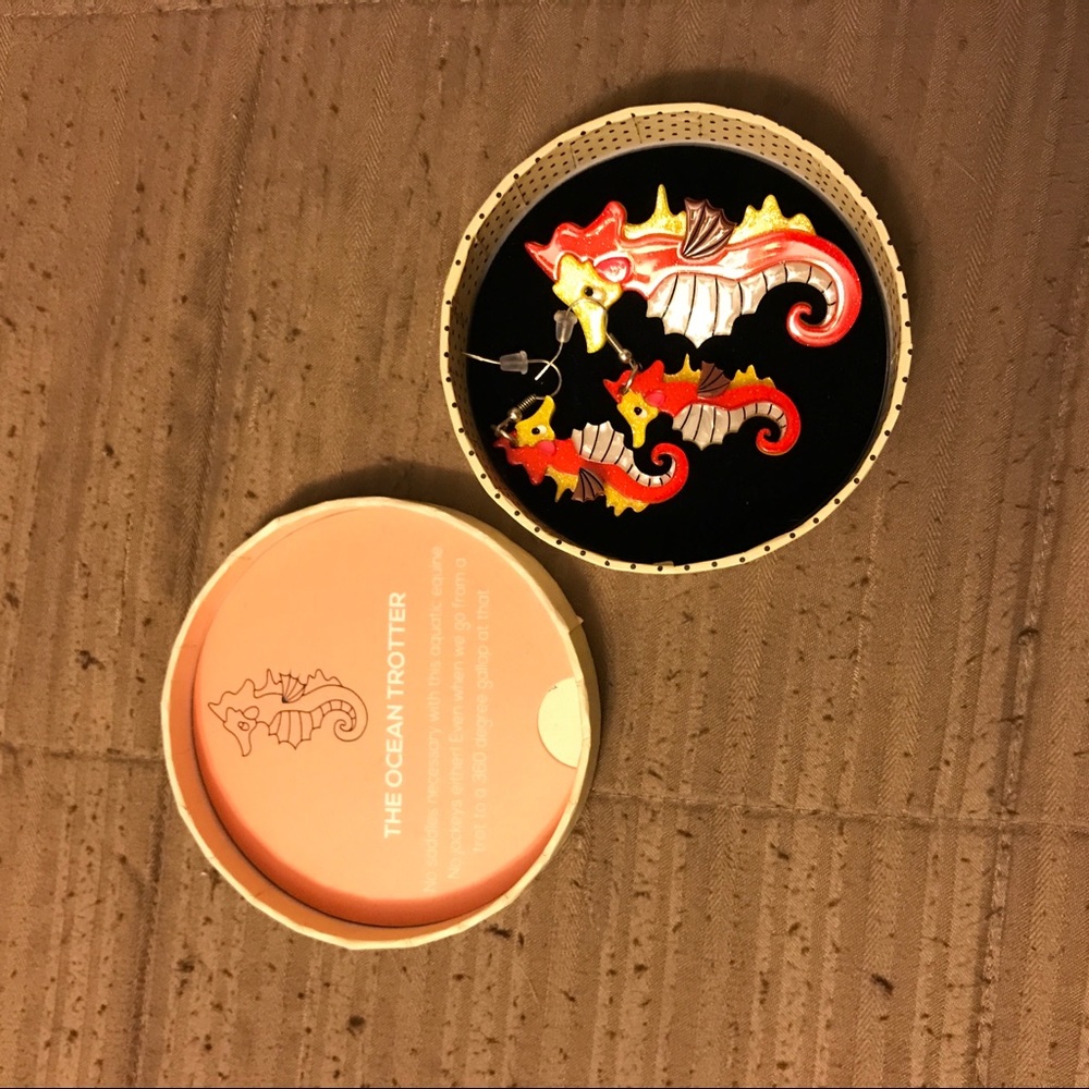 Erstwilder Ocean Trotter brooch and earring set